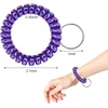 TENOC Spiral Coil Keychain, Anti-lost Key Chain Holder Lanyard Cord for Sauna Outdoor Sports and Gym Pool(G4)