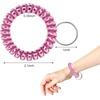 TENOC Spiral Coil Keychain, Anti-lost Key Chain Holder Lanyard Cord for Sauna Outdoor Sports and Gym Pool(Mt-rose Pink)