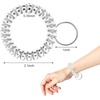 TENOC Spiral Coil Keychain, Anti-lost Key Chain Holder Lanyard Cord for Sauna Outdoor Sports and Gym Pool(Mt-silver)