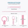 TENOC Spiral Coil Spring Keychain, Anti-lost Key Chain Holder Lanyard Cord with Lobster Clasp(Pink)