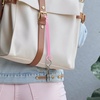 TENOC Spiral Coil Spring Keychain, Anti-lost Key Chain Holder Lanyard Cord with Lobster Clasp(Pink)