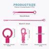 TENOC Spiral Coil Spring Keychain, Anti-lost Key Chain Holder Lanyard Cord with Lobster Clasp(Rose Red)