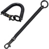 TENOC Spiral Coil Spring Keychain, Anti-lost Key Chain Holder Lanyard Cord with Lobster Clasp(Black)