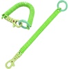 TENOC Spiral Coil Spring Keychain, Anti-lost Key Chain Holder Lanyard Cord with Lobster Clasp(Green)