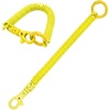 TENOC Spiral Coil Spring Keychain, Anti-lost Key Chain Holder Lanyard Cord with Lobster Clasp(Yellow)
