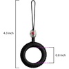 TENOC Phone Charm, Cellphone Finger Ring Strap, Hand-made Smartphone Grip Holder Braid Keychain Pendant(Black&Red&Orange)