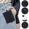 TENOC Small Coin Purse Tactical Keychain Pouch, Portable Nylon Zip Change Purse with Carabiner D Ring, Mini Wallet Pouch Bag for Men Women Outdoor Hiking Fishing Everyday Carry, Black