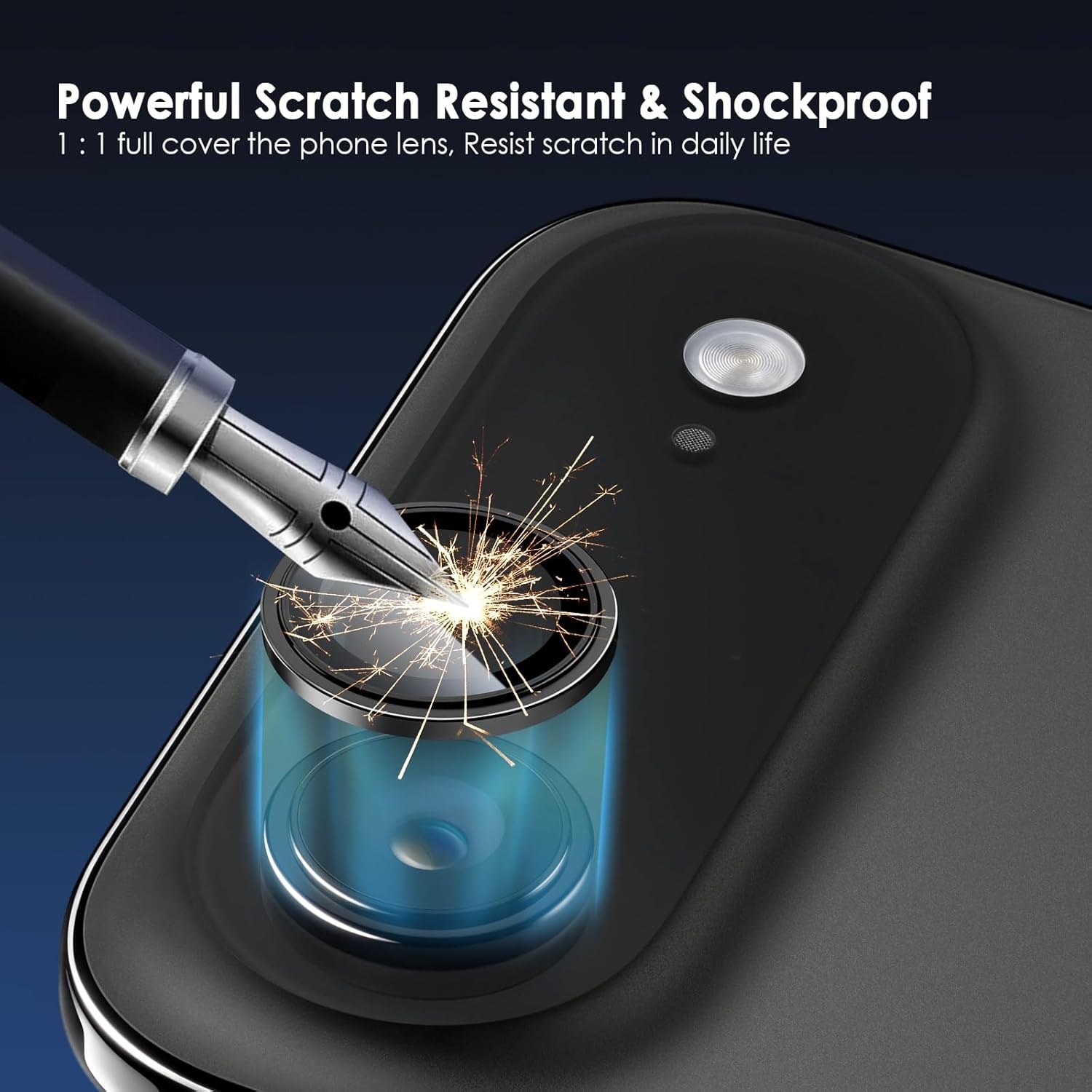 image:imageTENOC Camera Lens Protector for iPhone 16 Pro amp iPhone 16 Pro Max 9H Tempered Glass Camera Screen Cover Metal Individual Ring SilverBlack