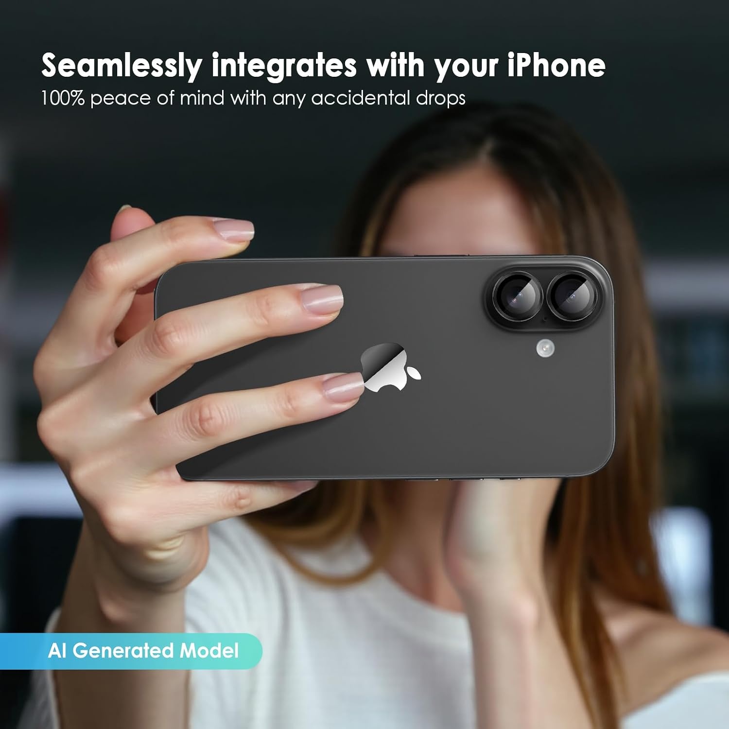 image:imageTENOC Camera Lens Protector for iPhone 16 Pro amp iPhone 16 Pro Max 9H Tempered Glass Camera Screen Cover Metal Individual Ring SilverBlack