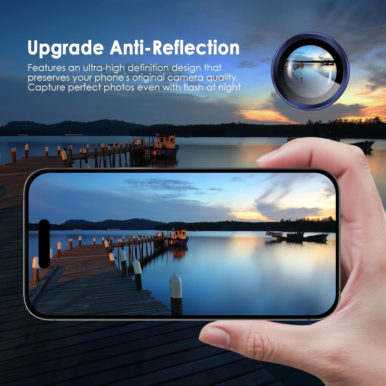 image:imageTENOC Camera Lens Protector for iPhone 16 Pro amp iPhone 16 Pro Max 9H Tempered Glass Camera Screen Cover Metal Individual Ring SilverBlue