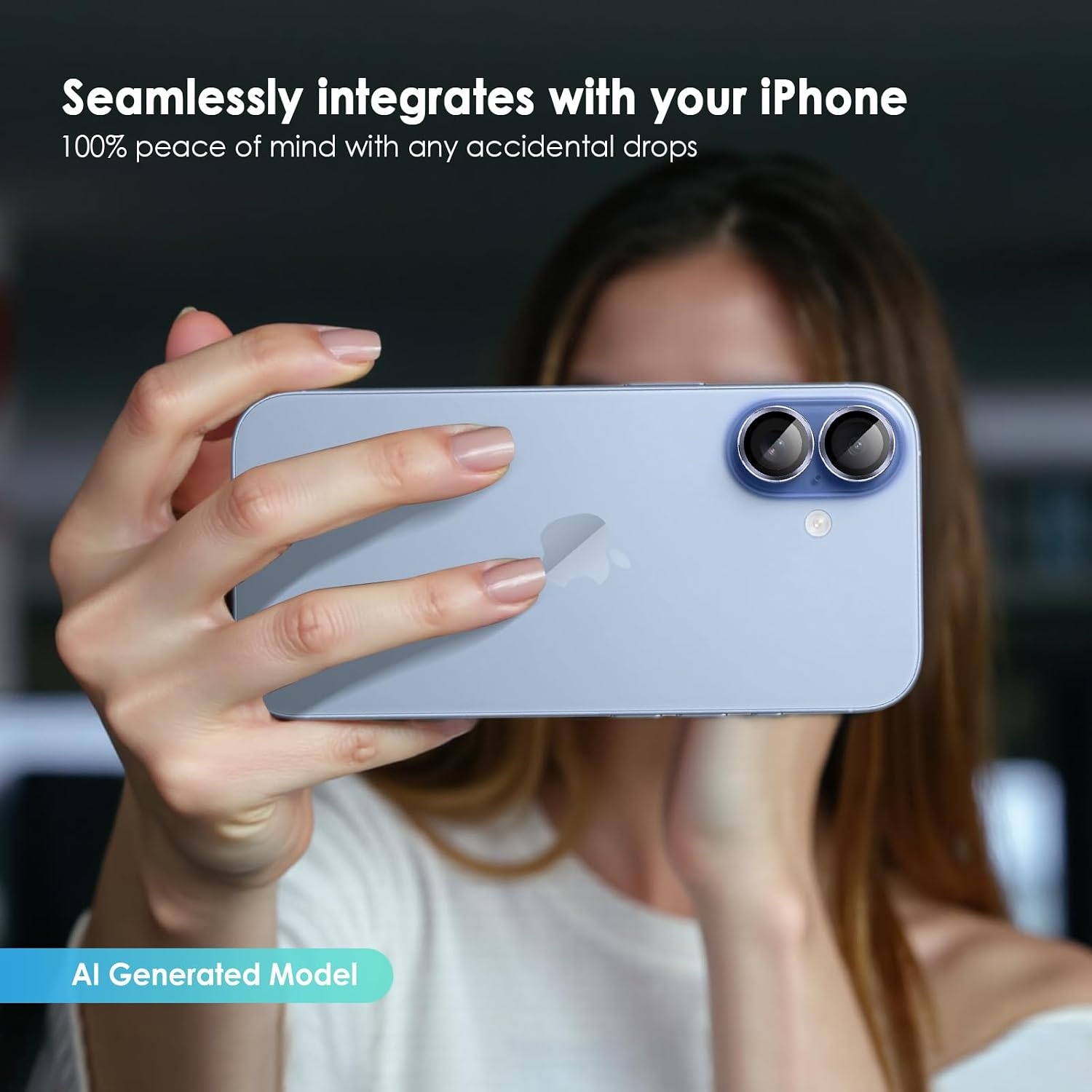 image:imageTENOC Camera Lens Protector for iPhone 16 Pro amp iPhone 16 Pro Max 9H Tempered Glass Camera Screen Cover Metal Individual Ring SilverBlue