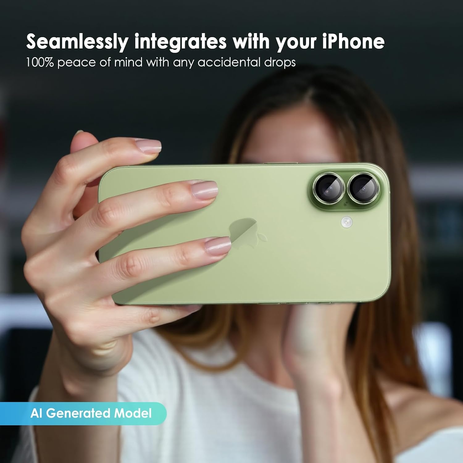 image:imageTENOC Camera Lens Protector for iPhone 16 Pro amp iPhone 16 Pro Max 9H Tempered Glass Camera Screen Cover Metal Individual Ring SilverGreen