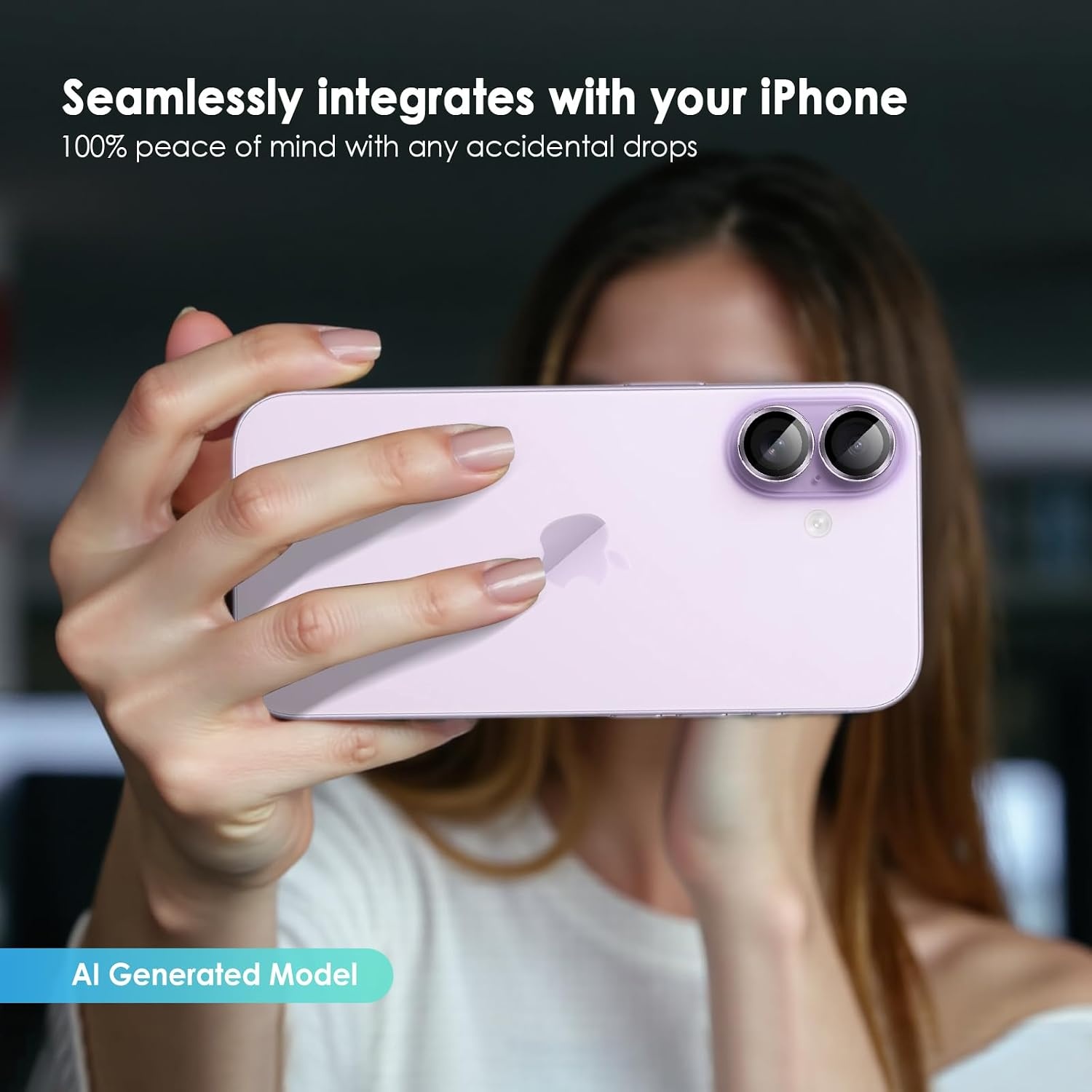 image:imageTENOC Camera Lens Protector for iPhone 16 Pro amp iPhone 16 Pro Max 9H Tempered Glass Camera Screen Cover Metal Individual Ring SilverPurple