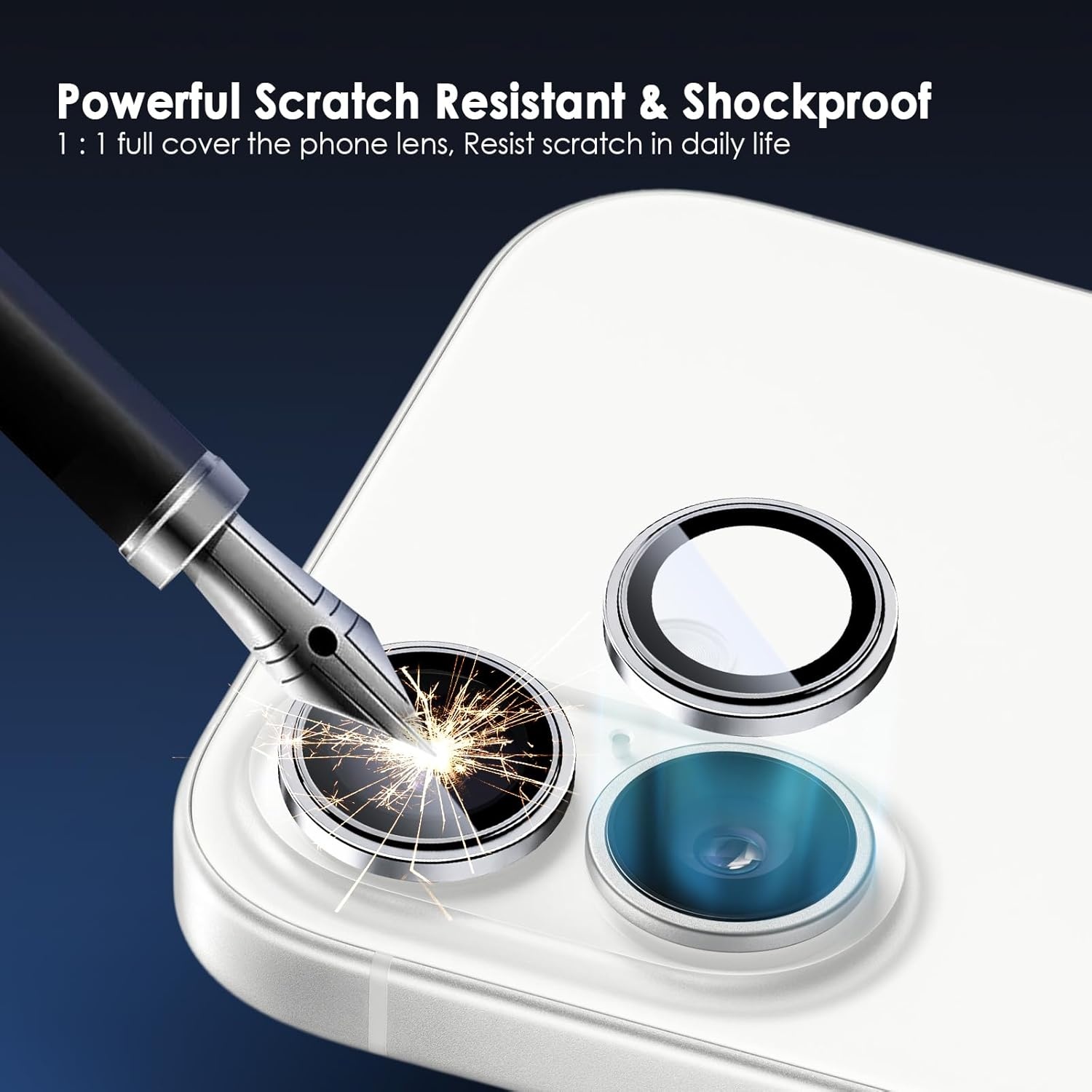 image:imageTENOC Camera Lens Protector for iPhone 16 Pro amp iPhone 16 Pro Max 9H Tempered Glass Camera Screen Cover Metal Individual Ring SilverSilver