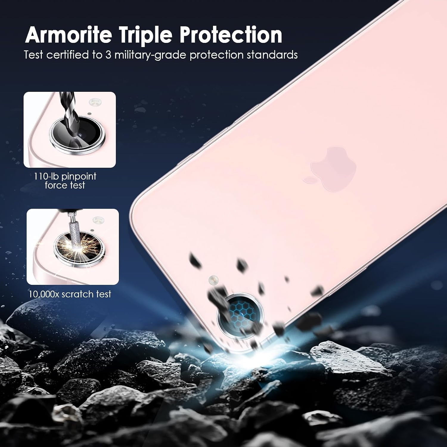 image:imageTENOC Camera Lens Protector for iPhone 16 Pro amp iPhone 16 Pro Max 9H Tempered Glass Camera Screen Cover Metal Individual Ring SilverSilver