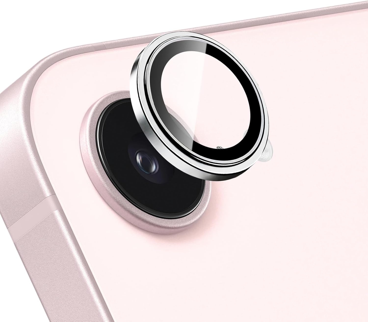 image:imageTENOC Camera Lens Protector for iPhone 16 Pro amp iPhone 16 Pro Max 9H Tempered Glass Camera Screen Cover Metal Individual Ring SilverSilver