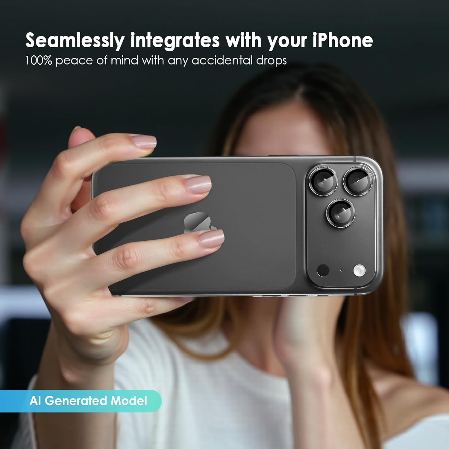image:imageTENOC Camera Lens Protector for iPhone 16 Pro amp iPhone 16 Pro Max 9H Tempered Glass Camera Screen Cover Metal Individual Ring SilverTitanium