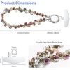 TENOC Beaded Phone Wrist Strap, Cellphone Lanyard Chain, Sparkling Wristlet Bracelet for Women, Amber(A-amber)