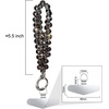 TENOC Beaded Phone Wrist Strap, Cellphone Lanyard Chain, Sparkling Wristlet Bracelet for Women, Amber(A-black)