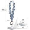 TENOC Beaded Phone Wrist Strap, Cellphone Lanyard Chain, Sparkling Wristlet Bracelet for Women, Amber(A-blue)