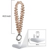 TENOC Beaded Phone Wrist Strap, Cellphone Lanyard Chain, Sparkling Wristlet Bracelet for Women, Amber(A-gold)