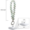 TENOC Beaded Phone Wrist Strap, Cellphone Lanyard Chain, Sparkling Wristlet Bracelet for Women, Amber(A-green)