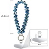 TENOC Beaded Phone Wrist Strap, Cellphone Lanyard Chain, Sparkling Wristlet Bracelet for Women, Amber(A-navy Blue)