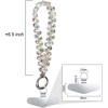 TENOC Beaded Phone Wrist Strap, Cellphone Lanyard Chain, Sparkling Wristlet Bracelet for Women, Amber(A-white)