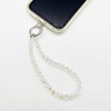 TENOC Beaded Phone Wrist Strap, Cellphone Lanyard Chain, Sparkling Wristlet Bracelet for Women, Amber(C-clear)