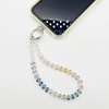 TENOC Beaded Phone Wrist Strap, Cellphone Lanyard Chain, Sparkling Wristlet Bracelet for Women, Amber(C-multicolour)