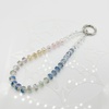 TENOC Beaded Phone Wrist Strap, Cellphone Lanyard Chain, Sparkling Wristlet Bracelet for Women, Amber(C-multicolour)