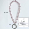 TENOC Beaded Phone Wrist Strap, Cellphone Lanyard Chain, Sparkling Wristlet Bracelet for Women, Amber(C-pink)