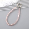 TENOC Beaded Phone Wrist Strap, Cellphone Lanyard Chain, Sparkling Wristlet Bracelet for Women, Amber(C-pink)