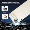TENOC Camera Lens Protector for iPhone 16 Pro & iPhone 16 Pro Max, 9H Tempered Glass Camera Screen Cover, Metal Individual Ring, Silver(Gold)
