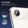 TENOC Camera Lens Protector for iPhone 16 Pro & iPhone 16 Pro Max, 9H Tempered Glass Camera Screen Cover, Metal Individual Ring, Silver(Gold)