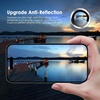 TENOC Camera Lens Protector for iPhone 16 Pro & iPhone 16 Pro Max, 9H Tempered Glass Camera Screen Cover, Metal Individual Ring, Silver(Silver)