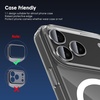 TENOC Camera Lens Protector for iPhone 16 Pro & iPhone 16 Pro Max, 9H Tempered Glass Camera Screen Cover, Metal Individual Ring, Silver(Titanium)