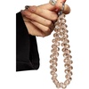 TENOC Beaded Phone Wrist Strap, Cellphone Lanyard Chain, Sparkling Wristlet Bracelet for Women, Amber(A-gold)