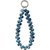 TENOC Beaded Phone Wrist Strap, Cellphone Lanyard Chain, Sparkling Wristlet Bracelet for Women, Amber(A-navy Blue)