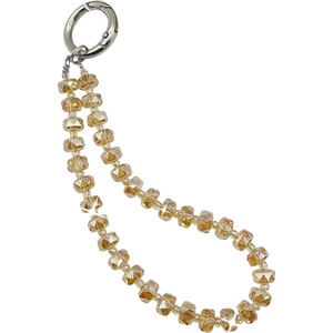 TENOC Beaded Phone Wrist Strap, Cellphone Lanyard Chain, Sparkling Wristlet Bracelet for Women, Amber(C-champagne)