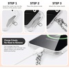 TENOC Metal Phone Wrist Strap, Universal Cellphone Lanyard with Tether Tab, Hands-Free Anti Theft Phone Chain Wristlet(B-silver)