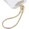 TENOC Metal Phone Wrist Strap, Universal Cellphone Lanyard with Tether Tab, Hands-Free Anti Theft Phone Chain Wristlet(B-gold)