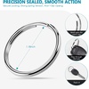 Stainless Steel Split Key Ring, 1 Inch Heavy Duty Metal Key Chain Ring, Durable Flat Keyring for Home, Car, Office and DIY Craft, 8 Pcs