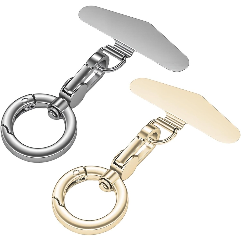 image:imageTENOC Metal Phone Tether with Spring Ring BlackSilverSilverGold