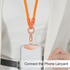 TENOC Metal Phone Tether with Spring Ring, Black+Silver(Rose Gold)