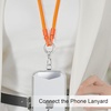 TENOC Metal Phone Tether with Spring Ring, Black+Silver(Silver x2)