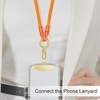 TENOC Metal Phone Tether with Spring Ring, Black+Silver(Silver/Gold)