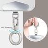 TENOC Metal Phone Tether with Spring Ring, Black+Silver(Silver/Rose Gold)