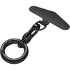 TENOC Metal Phone Tether with Spring Ring, Black+Silver(Black)
