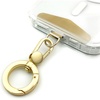 TENOC Metal Phone Tether with Spring Ring, Black+Silver(Gold)